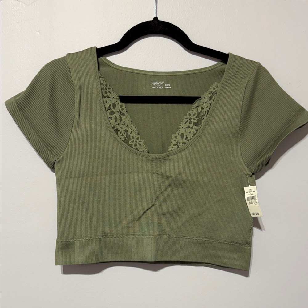 AERIE | NWT Superchill Crop Tee Size XL